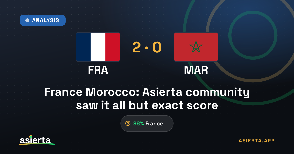 France Morocco: Asierta community saw it all but exact score